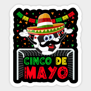 Cinco de Mayo Soccer Mexican Party for Kids Sticker